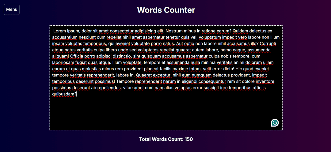 Words Counter